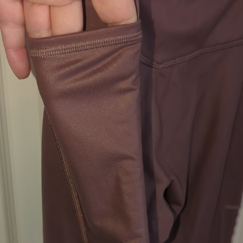 Athleta Shimmer Mauve Inclination Moto Tight - Picture 6 of 9